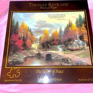 Thomas kinkade 500 over sized pieces "The Valley of Peace" NIB